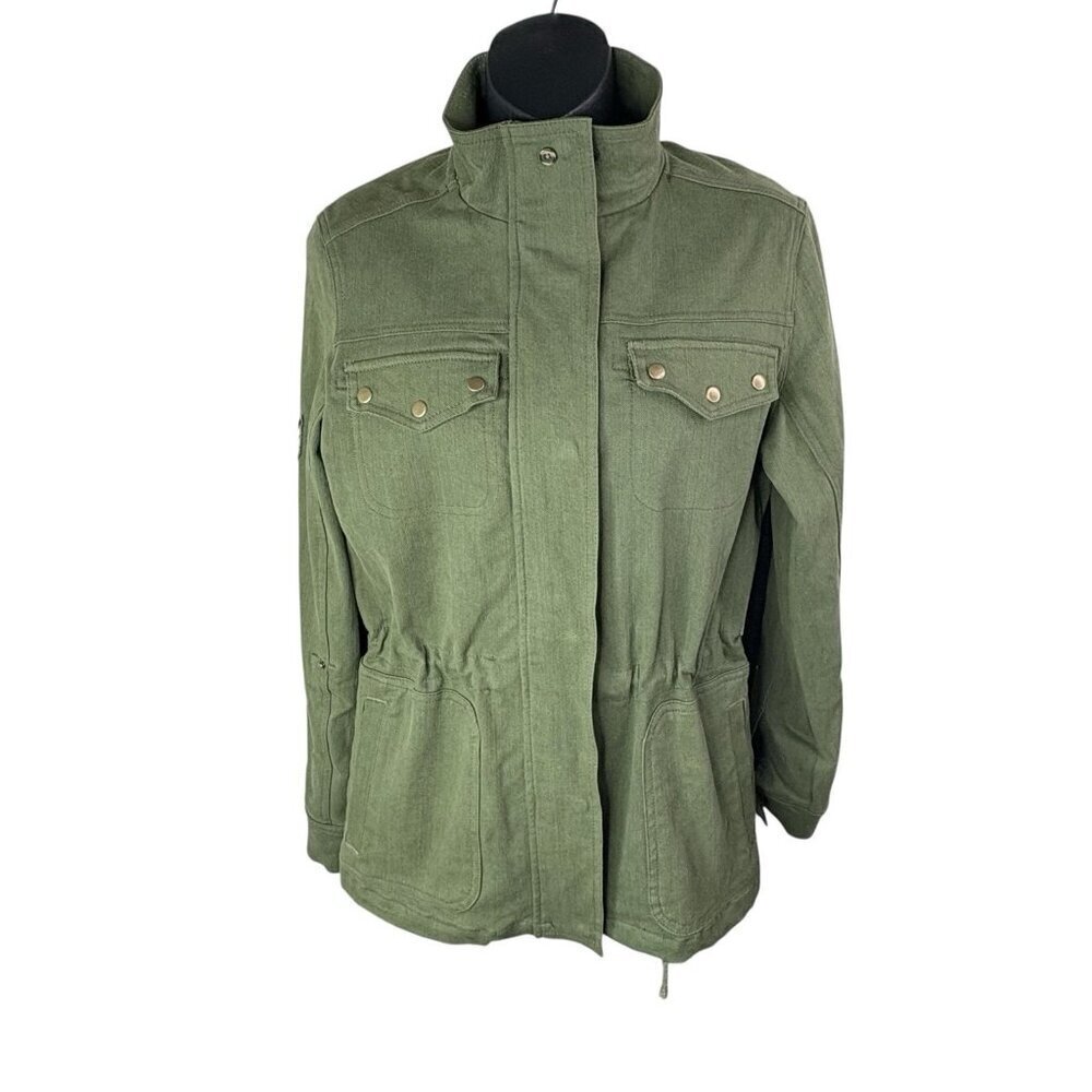 Two Penny Lane Maxwell Field Jacket Olive Green Women’s S Army Style Grunge Hip - Picture 3 of 16